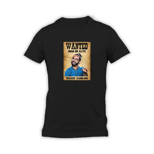 Custom Wanted T-shirt With Cartoon Effect